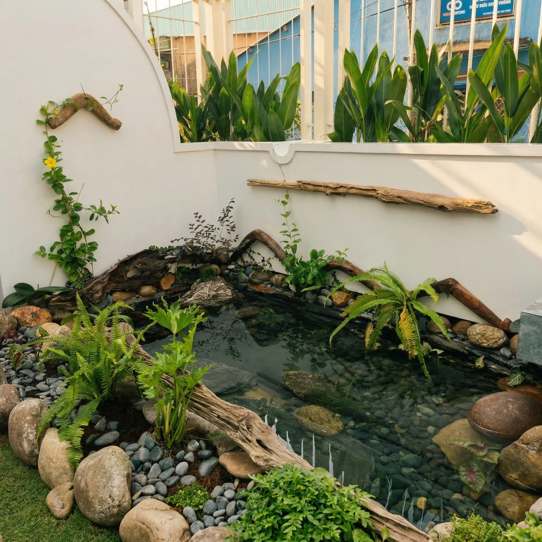 Biệt thự Tam Kỳ — Hồ cảnh trong sân vườn